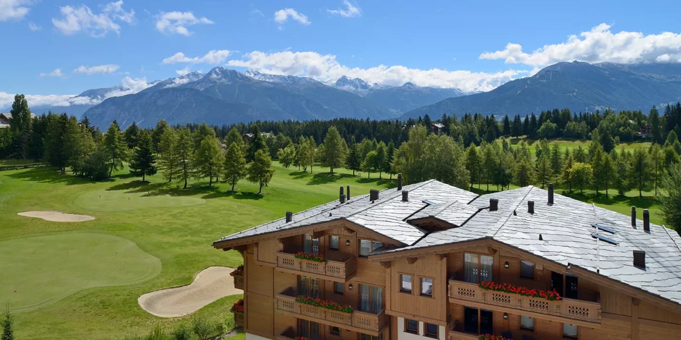 Summer View Of The Golf Course Guarda Hotel